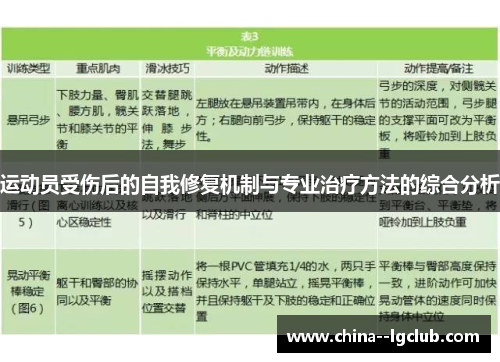 运动员受伤后的自我修复机制与专业治疗方法的综合分析 运动员受伤后的自我修复机制与专业治疗方法的综合分析