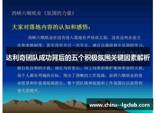 达利奇团队成功背后的五个积极氛围关键因素解析